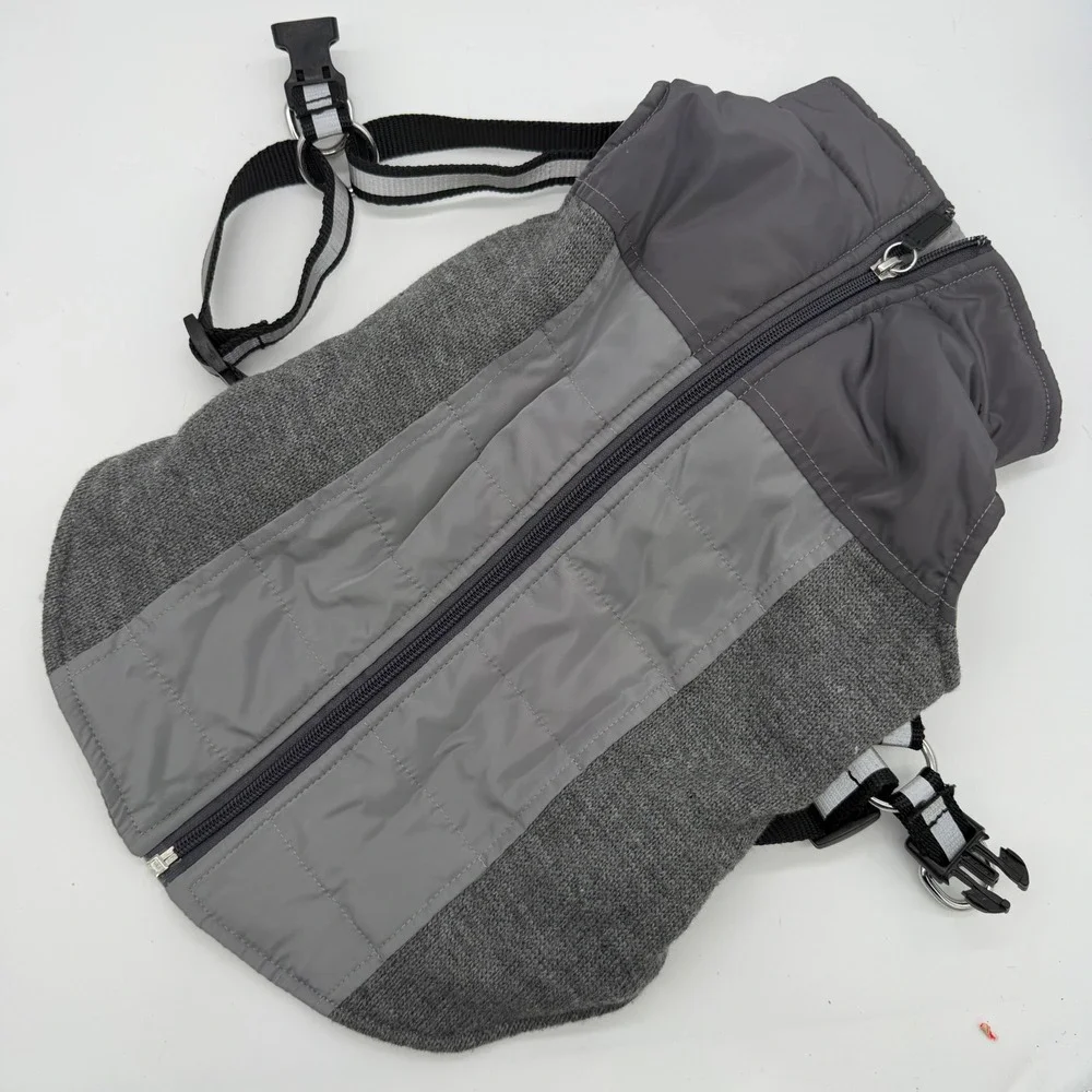 Top Paw SC16 Grey Harness Vest Large Dog Coat Puffer Sweater